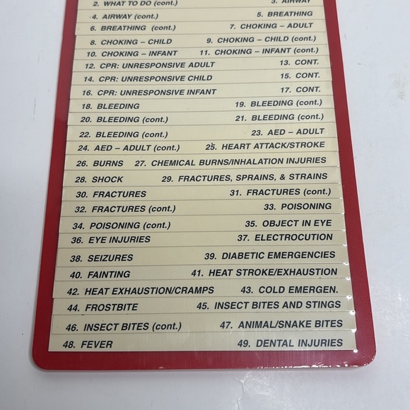 First Aid Flip-Guide | Vintage Babysitter Magnet | Handy Illustrated Medical NWT - Picture 4 of 6